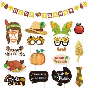 Thanksgiving Day Photo Booth Props